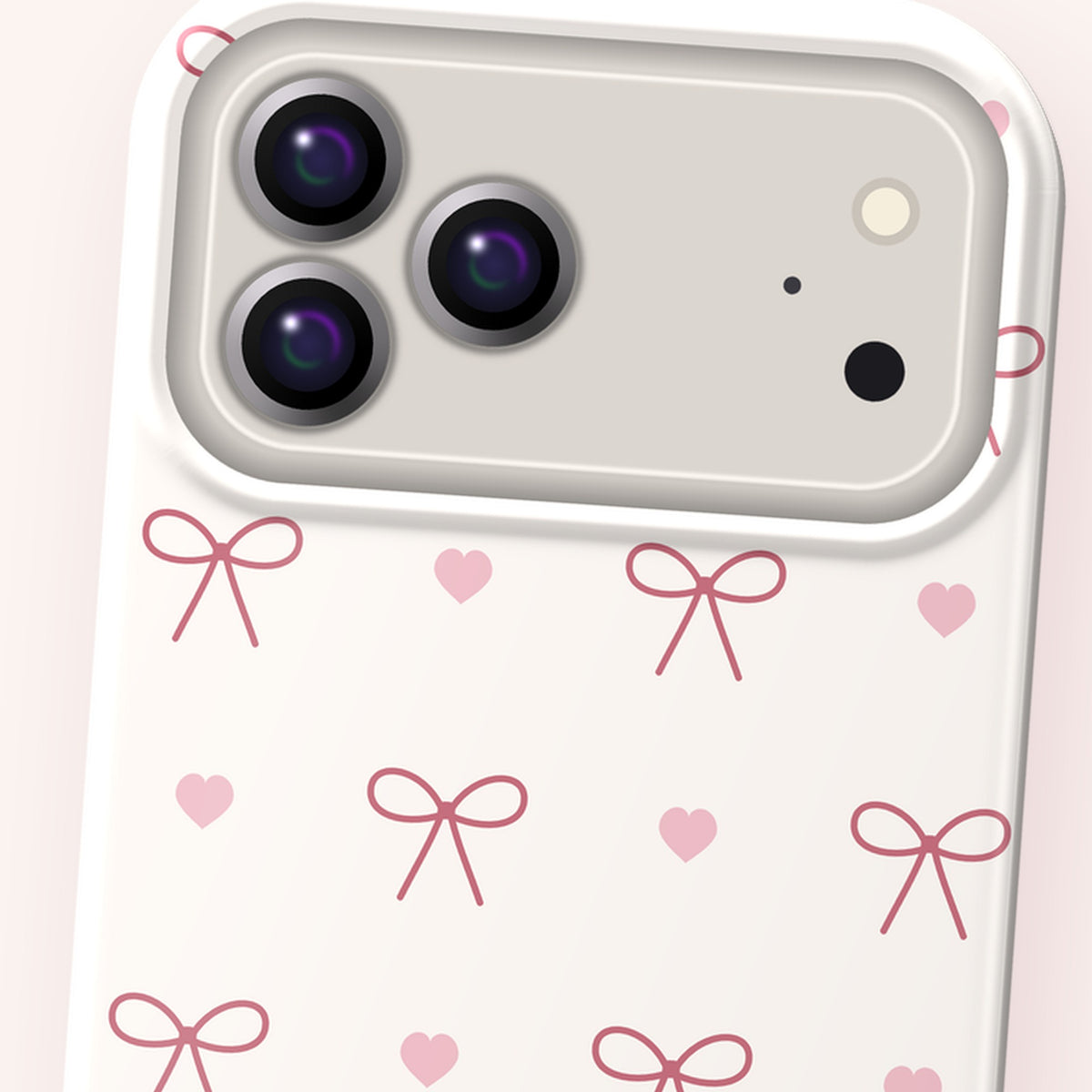 Ribbon Bow Case - Cream